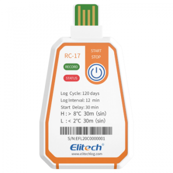 Termógrafo digital desechable Elitech RC - 17